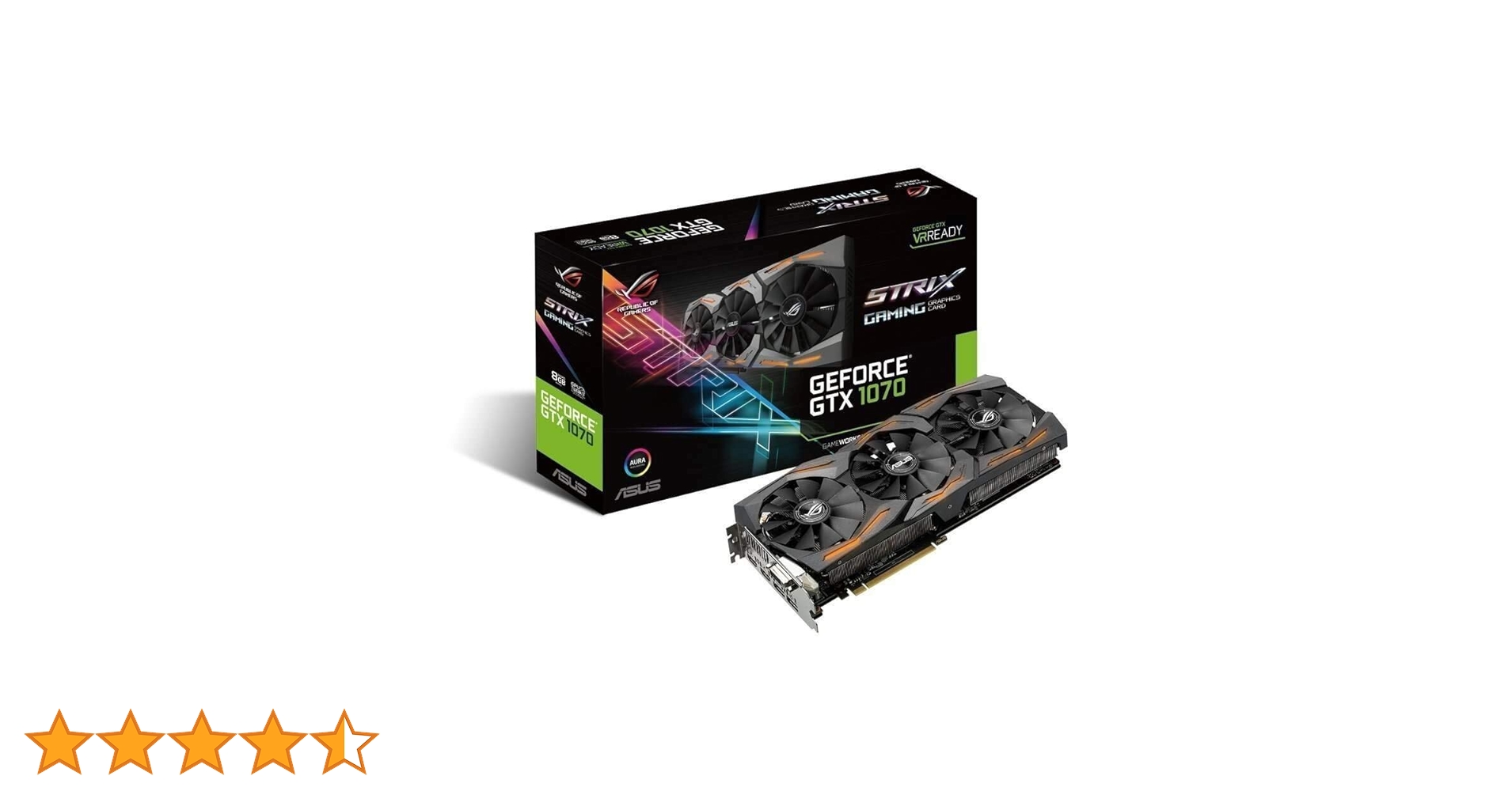 グラフィックボード・グラボ・ビデオカード ASUS ROG-STRIX-GTX1070-8G-GAMING GPU Amazon | ASUS R.O.G. STRIXシリーズ NVIDIA GeForce GTX1070
